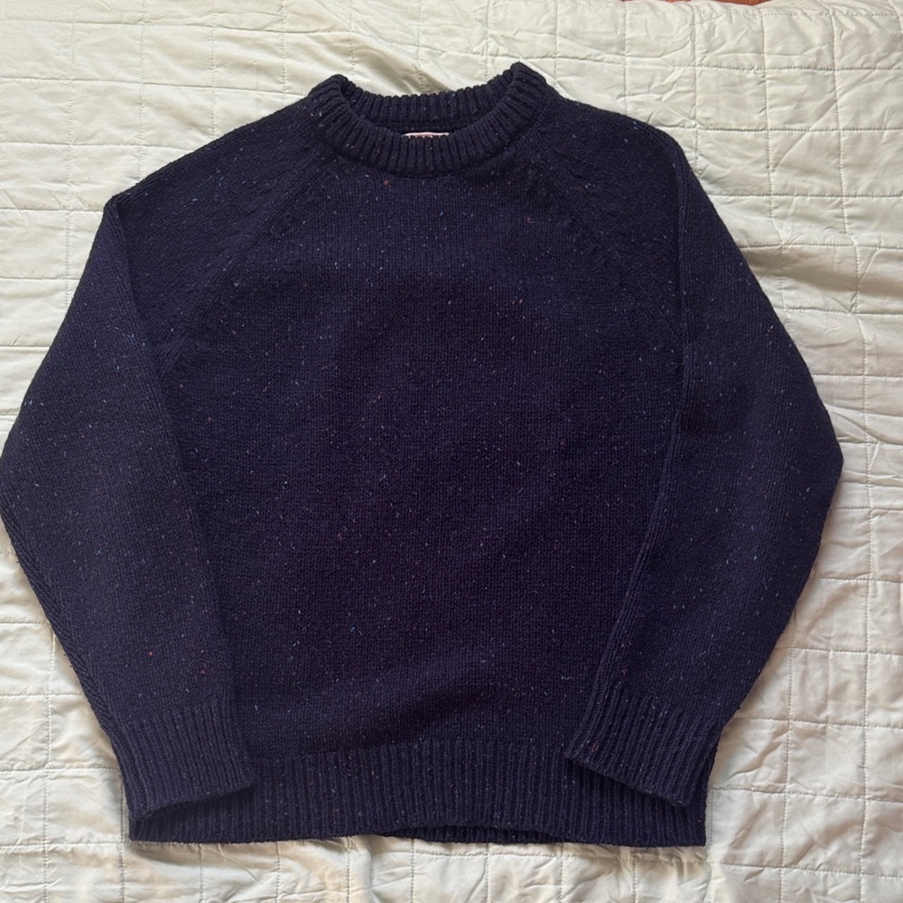 Wallace & Barnes Men’s Navy Wool Crewneck Sweater Size Large